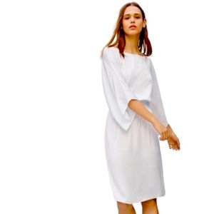 NWOT Aritzia Babaton Draped Kimono Sleeves White Dress